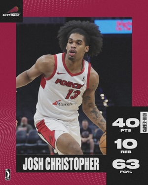 Cựu cầu thủ Rockets Christopher G League ghi được 40 điểm, 10 rebound, 3 kiến ​​tạo, 1 cướp và 2 cản phá, lập kỷ lục ghi bàn mới.